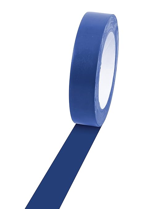 Champion Sports Vinyl Tape, 1” Wide x 36 Yards Long, Blue - Durable Floor Marking Tape - Schools, Gyms, Restaurants