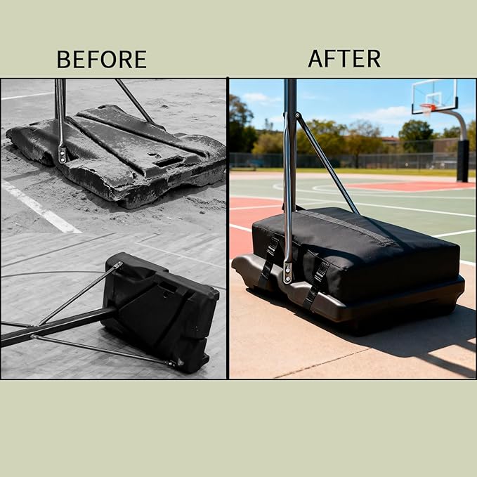 Basketball Hoop Weight for Base - Heavy Duty Weighted Anchor Made of 1680D Oxford Fabric, Waterproof Sandbag with 300+ lb Capacity, Universal Fit for Portable Hoops