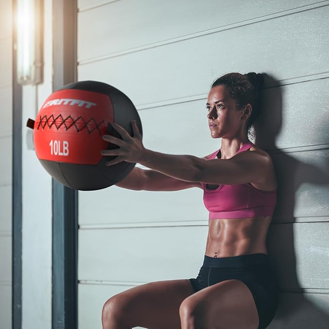 RitFit Soft Medicine Ball/Wall Ball for Strength and Conditioning Workouts, Core Training