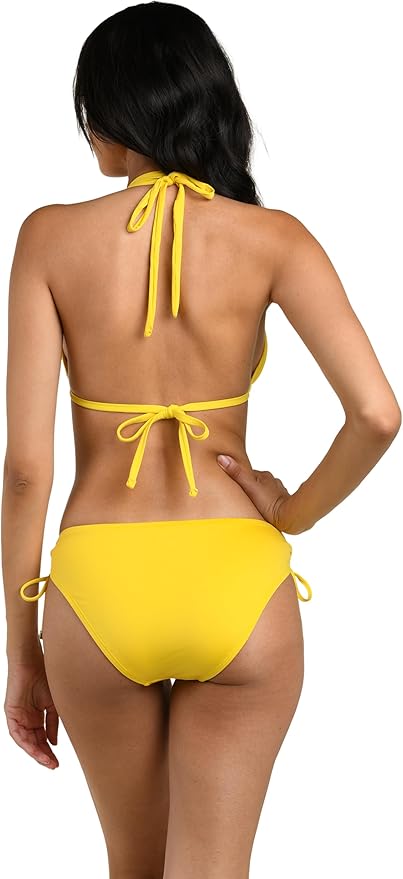 Island Goddess Rouched Halter Bikini Swimsuit Top