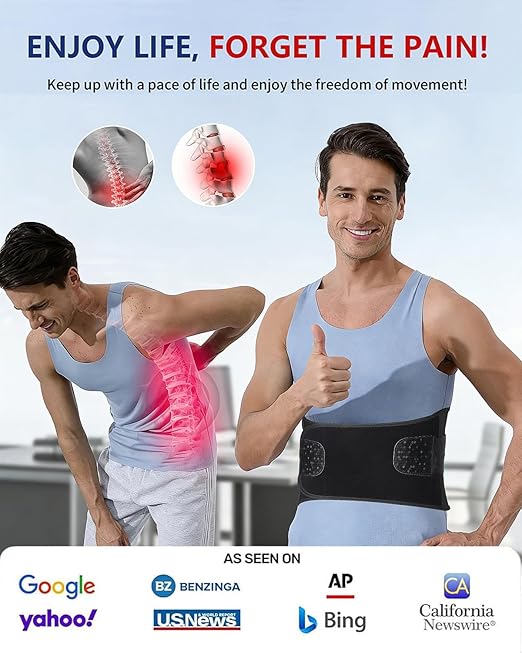 Dual X-Back Brace for Lower Back Pain Women Men, 8X Powerful Lumbar Support Belt with Bionic Support System, Breathable Mesh Design, Adjustable Back Support Belt with 3D Lumbar Pad for Sciatica, Heavy Lifting, Work, Gifts for Mom Dad