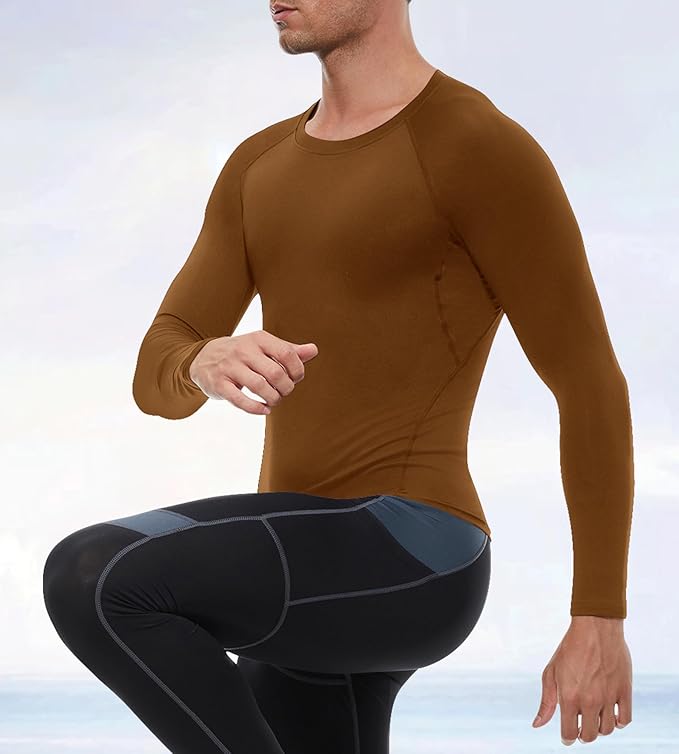 SPVISE 1 or 3 Pack Men's Compression Shirts Long Sleeve Workout Gym T-Shirt Running Top Cool Dry Sports Baselayer Undershirts