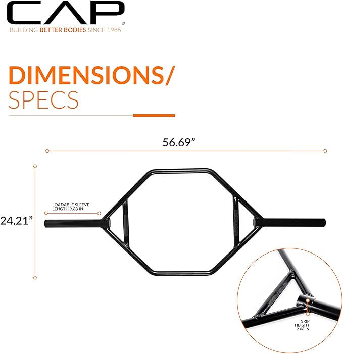 CAP Barbell Olympic Trap Bar | Multiple Grip Options