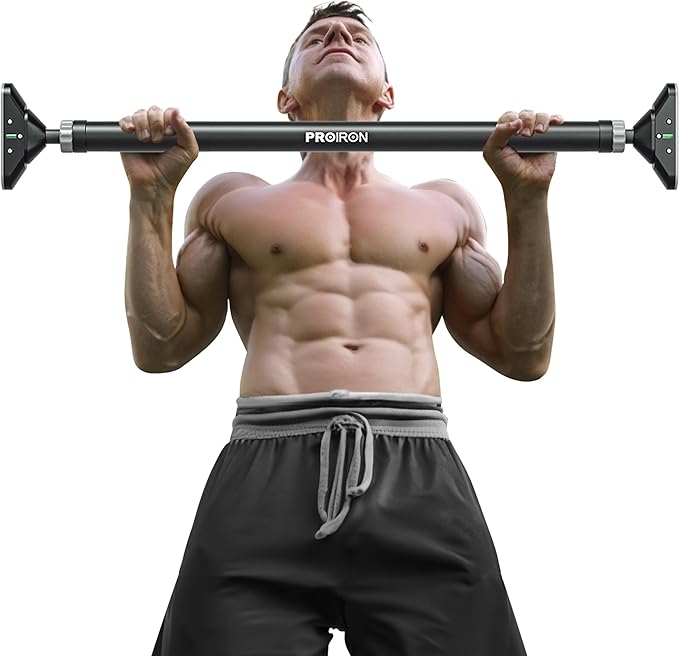 PROIRON Door Pull Up Bar Doorway Frame Chin Up Bar from 28.3in-38.2in,No Screws,Home Gym Upper Body Workout Fitness Equipment,Exercise Hanging Bar Portable,Non-slip Secure Grip,440 LB