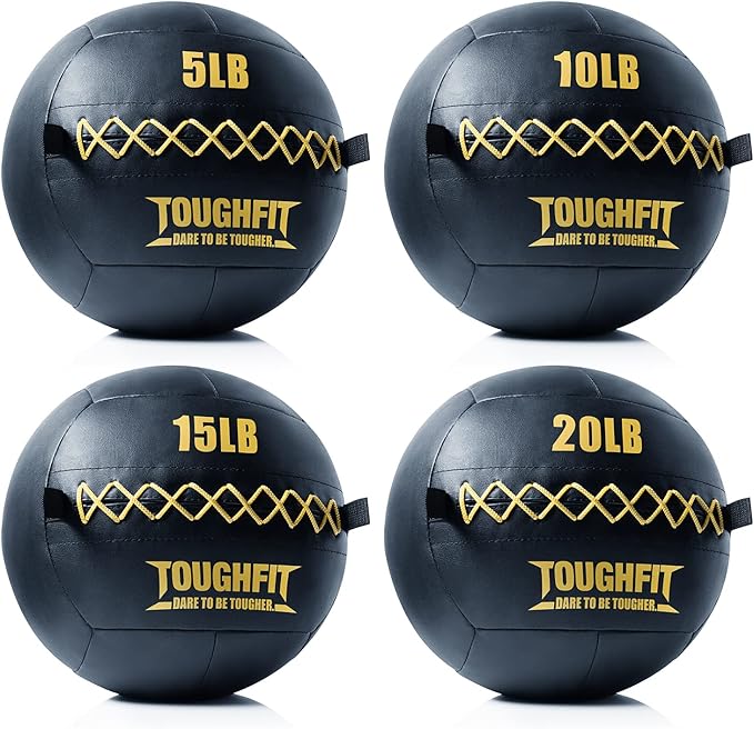 ToughFit Soft Wall Ball - Medicine Ball Set for Cardio Fitness Exercise - Weighted Med Ball for Strength and Conditioning Exercises, Cross Training Lunge, and Partner Toss