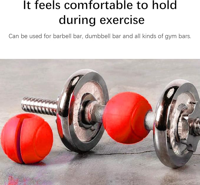 2 Pcs Fat Barbell Grips Round Thick Silicone Dumbbell Adapter Balls Barbell Grip Hand Wrap Ball for Gym Training