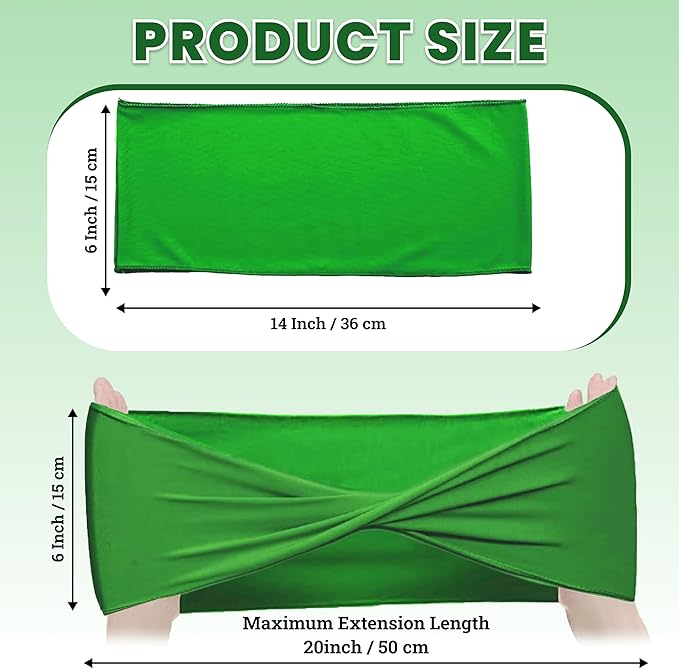 MDS Pack of 25 Spandex Chair Sashes Bows Elastic Stretch Dining Chair Bands Ties Without Slider Buckle Universal fits for Wedding Baby Shower Birthday Party Banquet Event Decoration - Light Green