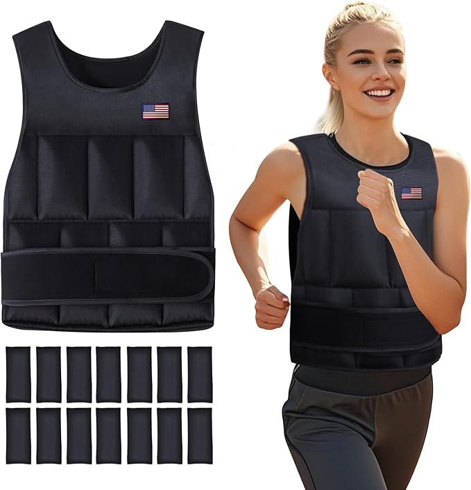 Adjustable Weighted Vest for Men Women,2-30 Lbs Adjustable Weighted Vest with Straps Womens Running Weight Vest for Walking Strength Training Fitness