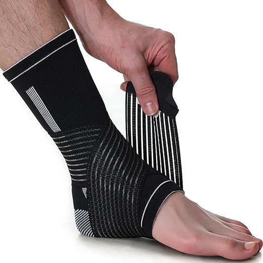 NeoTech Care Adjustable Ankle Support Brace (Black, Size L, 1 Unit)