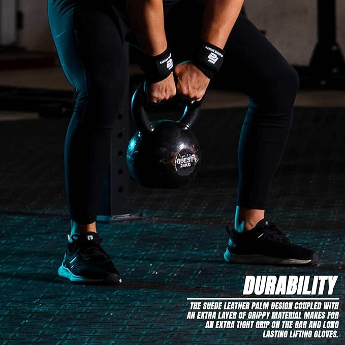 Fit Active Sports New Grip 2.0 Ventilated Weight Lifting Workout Gloves with Wrist Wraps for Gym Exercise, Weightlifting, Pull Ups - for Men & Women