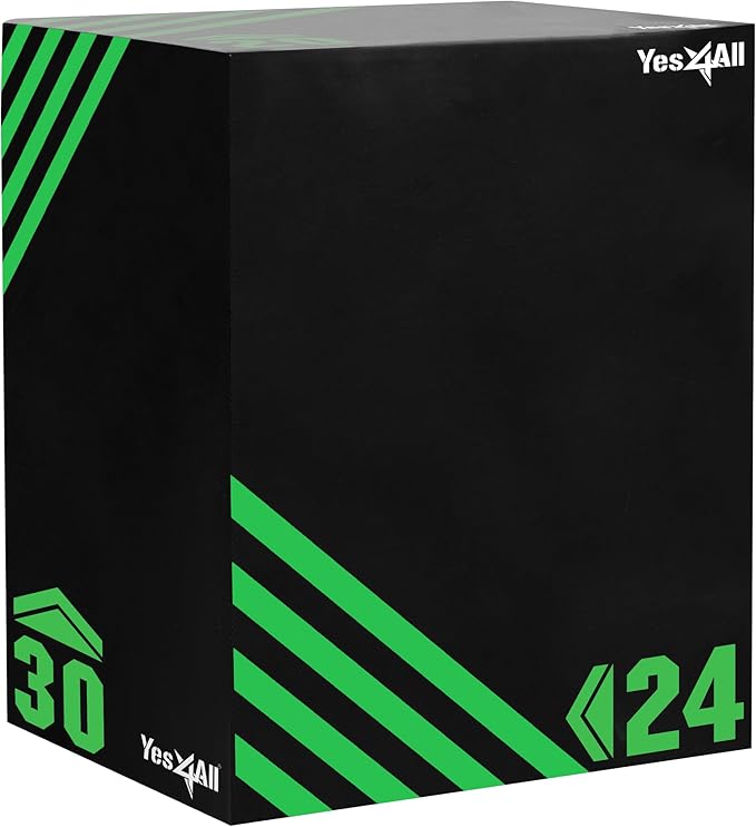 Yes4All 3 in 1 Foam Plyometric Jump Box for Training & Conditioning - Plyo Jump Box for Fitness Workout Exercise