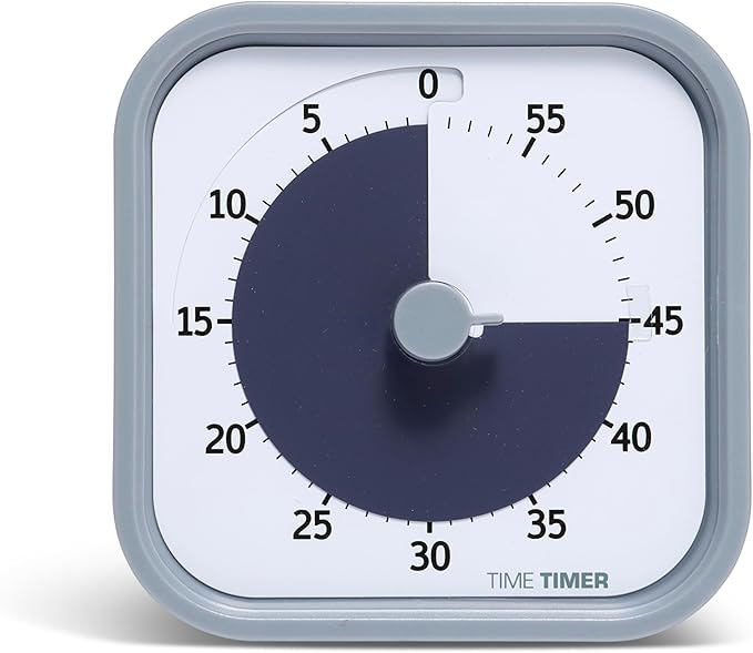 Time Timer MOD 60-Minute Visual Timer, Home Edition, Silent Operation, Study Tool for Homeschool and Office Use (Pale Shale)