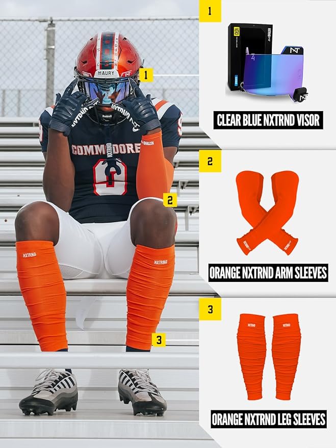 1 Pair Nxtrnd Compression Arm Sleeves for Men, Breathable Football, Basketball, Baseball Accessory, Adult & Kids