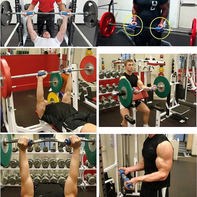 Grip Fat Dumbbell Barbell, Thick Bar Grips for Weightlifting Fitness Handle, Silicone Non-Slip Protective Pad, 1 Pair