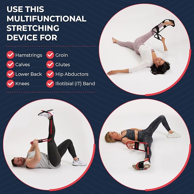 IdealStretch - Original Patented – Hamstring Stretcher, Lower Back Stretcher, Hip Stretcher, & Calf Stretcher - Knee Extension & Pain Relief