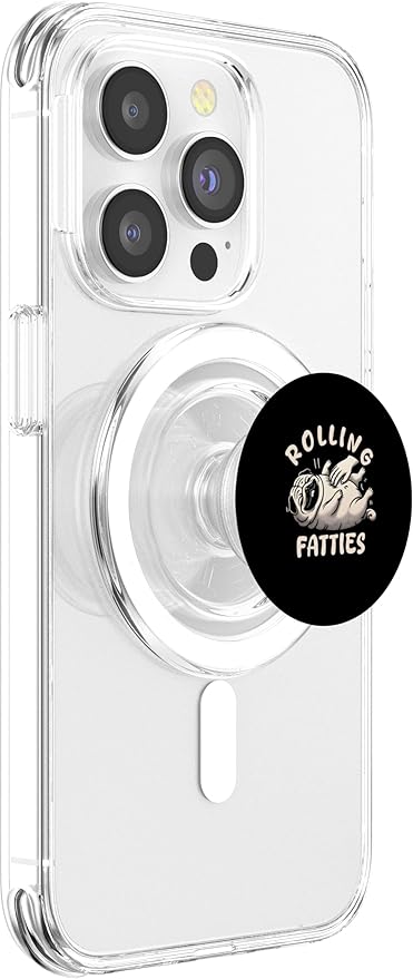 Rolling Fatties Dog Funny Pug Meme for Womes Men Pun Joke PopSockets PopGrip for MagSafe