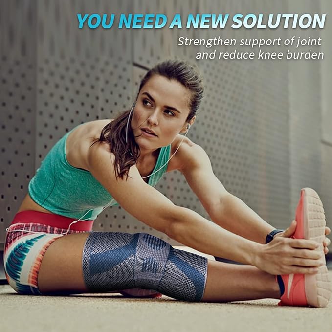 NEENCA Professional Knee Brace for Pain Relief, Medical Knee Compression Sleeve, Knee Support with Horizontal Knit Tech for Meniscus Tear, ACL, Arthritis, Joint Pain, Runner, Workout