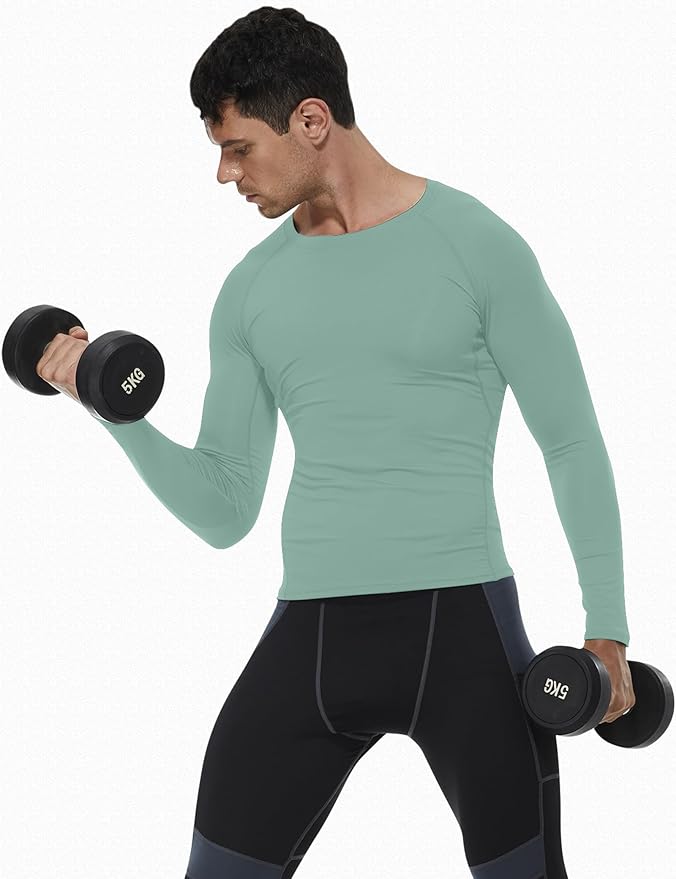 SPVISE 1 or 3 Pack Men's Compression Shirts Long Sleeve Workout Gym T-Shirt Running Top Cool Dry Sports Baselayer Undershirts