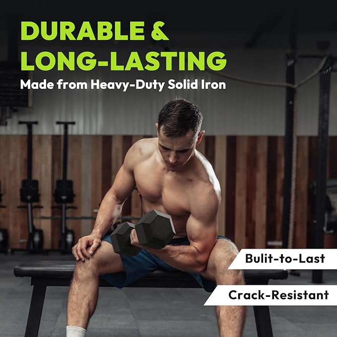 Hex Dumbbell Set 2.5-65 lb, Rubber Encased Hex Dumbbells for Home Gym, Weights Dumbbells Set of 2 Hand Weights for Strength Training & Fitness Exercise