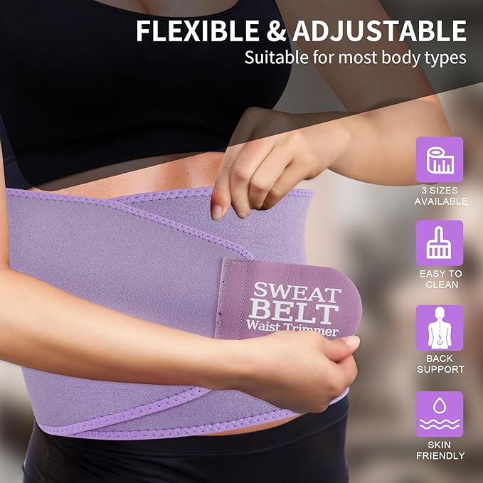Lisacool Waist Trainer for Women Lower Belly Fat,Waist Sweat Band for Women,Belly Band Sweat Belt,Stomach Wrap,Body Shaper
