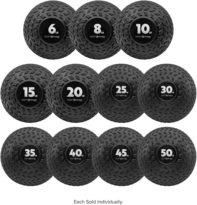 Champion Sports Rhino Fitness Slam Ball – Sand-Filled, Bounce-Resistant Ball for Strength & Conditioning, 6–50 lb