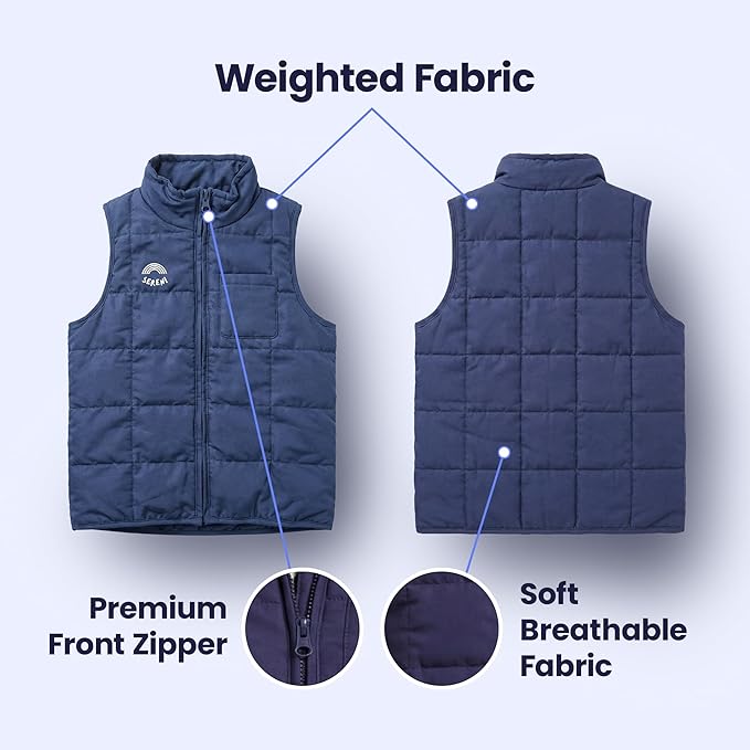 Sereni Weighted Calming Vest for Kids, Therapy Compression Vest, Sensory for Emotional Regulation