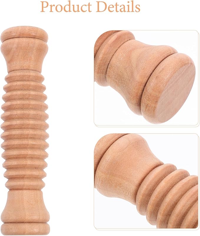 Wooden Massage Roller Stick,Anti Wood Roller Masssager Manuel en Fascia Massage Roller Body Sculpting Tools Body