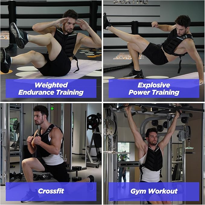 Weighted Vest Men Women,10lb/15lb/20lb Weight Vest for Women Workout,Body Weight Vests with Reflective Stripe for Workout,Strength Training,Running,Walking,Weightlifting