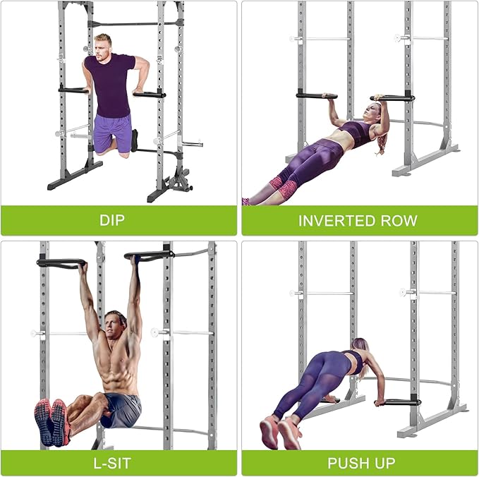 SELEWARE Power Cage Accessories, Dip Handles, Pull‑Up Stations, and Multi‑Grip Training Attachments