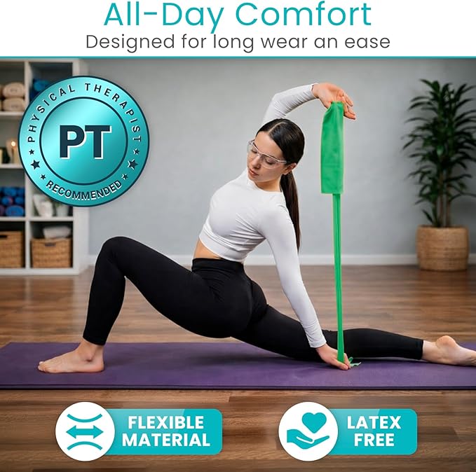 Vive Professional Resistance Bands - 25 Yard Non-Latex Roll for Physical Therapy, Lower and Upper Body Exercise Workout - Straight Elastic for Strength Training, Rehabilitation, Women, Men