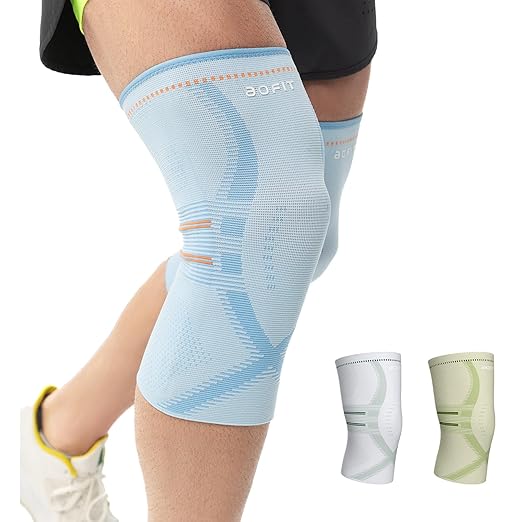 aoFIT Compression Knee Brace for Women & Men, 2 Pack AOCELL Knee Sleeve Support for Knee Joint Pain Relief, ACL, Meniscus Tear, Arthritis - Breathable for Workout, Running, Gym, Sports, Fitness S