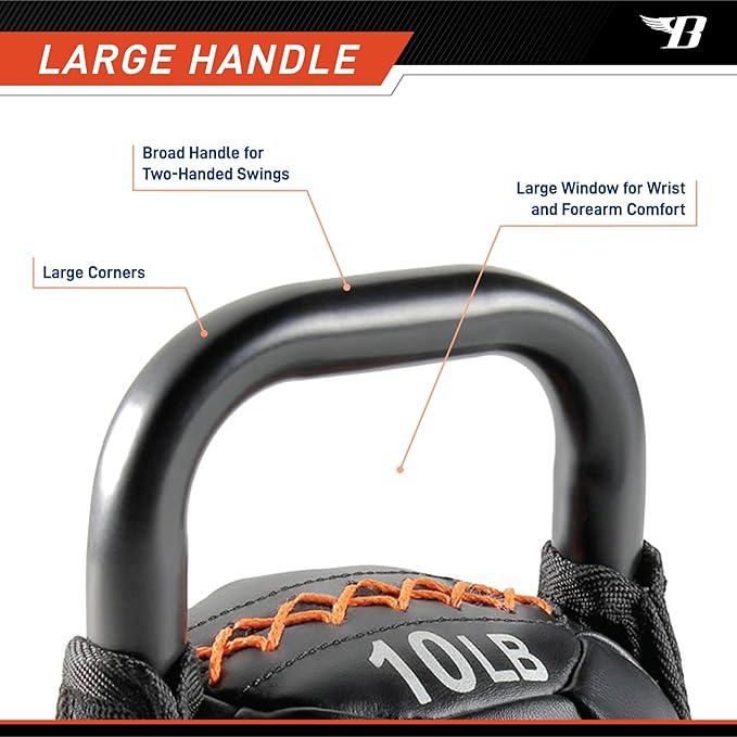Bionic Body by Kim Lyons Soft Kettlebell with Handle | Soft Weight for Strength Training, Conditioning, Core & Full Body Workouts | Ergonomic Grip | Home Gym, Cross Training, HIIT & Functional Fitness Equipment