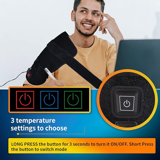 Versatile Heating Pad,Size 14.5" X 11.8" with Elastic Band Heated Wrap for Shoulder, Knee, Hip, Back Hot Therapy for Injuries, Arthritis, Tendonitis, Stiff Joints and Muscles Pain Relief