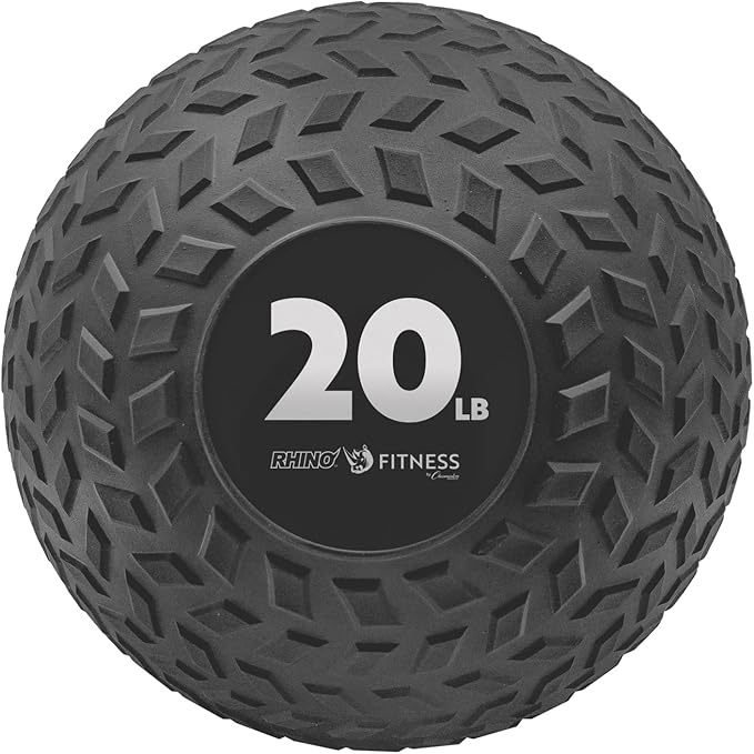 Champion Sports Rhino Fitness Slam Ball – Sand-Filled, Bounce-Resistant Ball for Strength & Conditioning, 6–50 lb