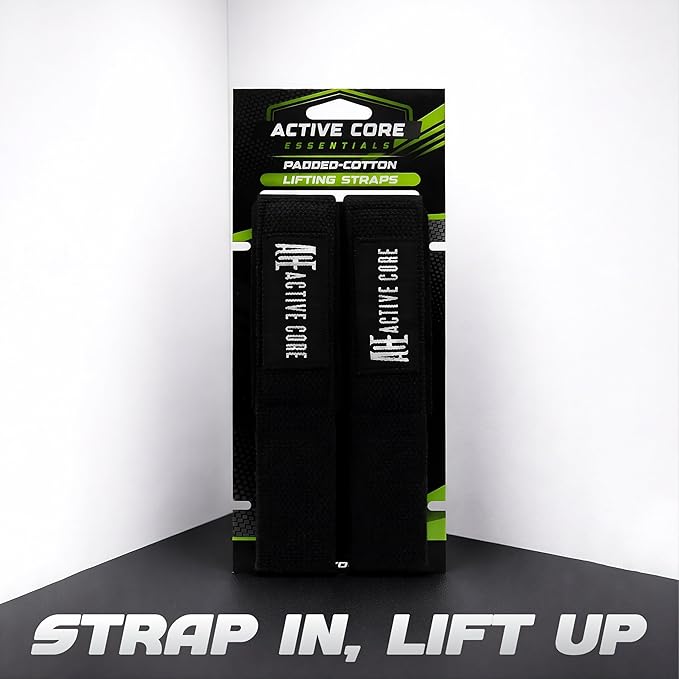 Lifting Wrist Straps for Weightlifting, Weight Lifting Straps Gym Strength Training, Neoprene Padded Wrist Support, Deadlift Straps for Men & Women, 22.5 Inch Cotton