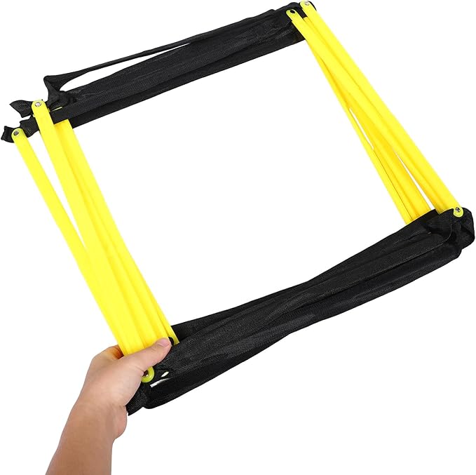 Training Ladder for Footwork: Nine-Square Agility Ladder Soccer and Football Training - Portable Rope Design for Speed and Agility Workouts