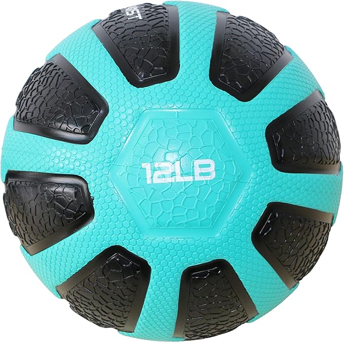 GYMENIST Rubber Medicine Ball with Textured Grip, Available in 9 Sizes, 2-20 LB, Weighted Fitness Balls,Improves Balance and Flexibility - Great for Gym, Exercise, Workouts