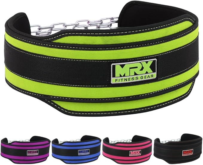 MRX Weight Lifting Belt DIPPING BELTS with Metal Chain Exercise & Fitness
