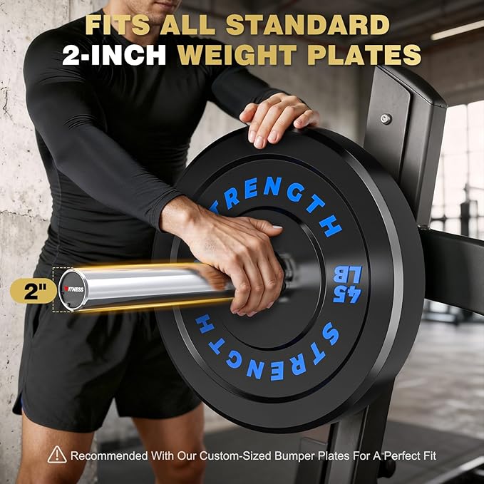 7FT Olympic Barbell for Home Gym Strength Training, 45 Lbs 2-inch Weight Bar with 28mm Grip, 1000 Lbs Capacity 190K PSI Alloy Steel