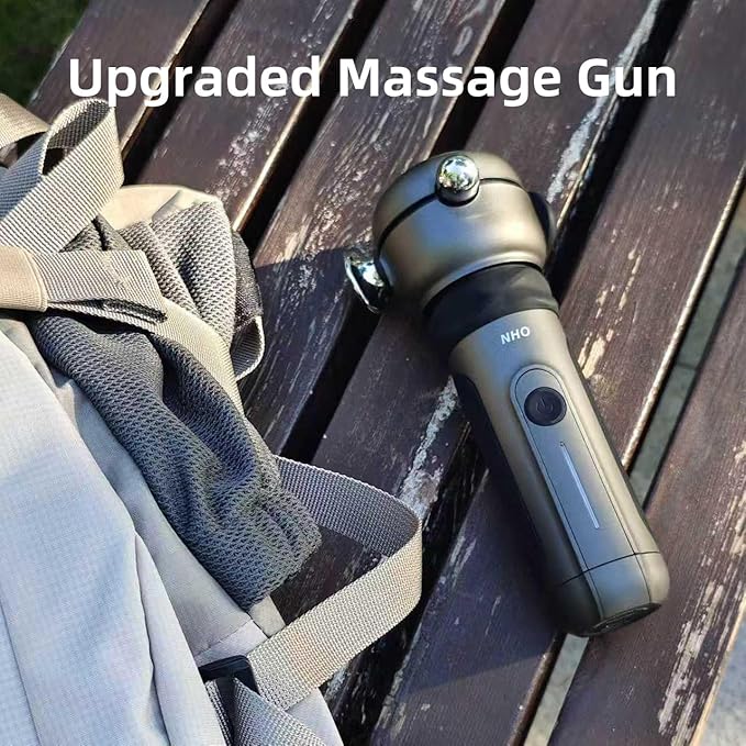 NHO Massage Gun, Therapy Massager for Neck,Back,Hand,Arm and Foot Pain Relieve, Neck Massager, Release Gun, Deep Tissue Percussive Massager, Handheld Massage Gun,Targets Muscle Origins,Grey