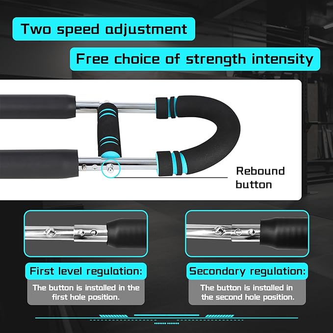 Twister Arm Exerciser, Adjustable Spring Workout Bar, 40-100lb Adjustable Chest Workout Equipment, Arm Trainer, Twister Arm Trainer