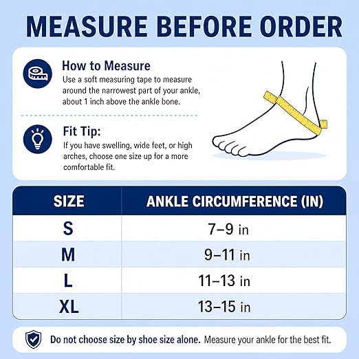 Ankle Brace for Sprain & Sports – 3-Point Support System, No Pressure Comfort Even After Hours, Figure-8 Stability, Easy Hook & Loop Fit for Running, Basketball & Work, XL