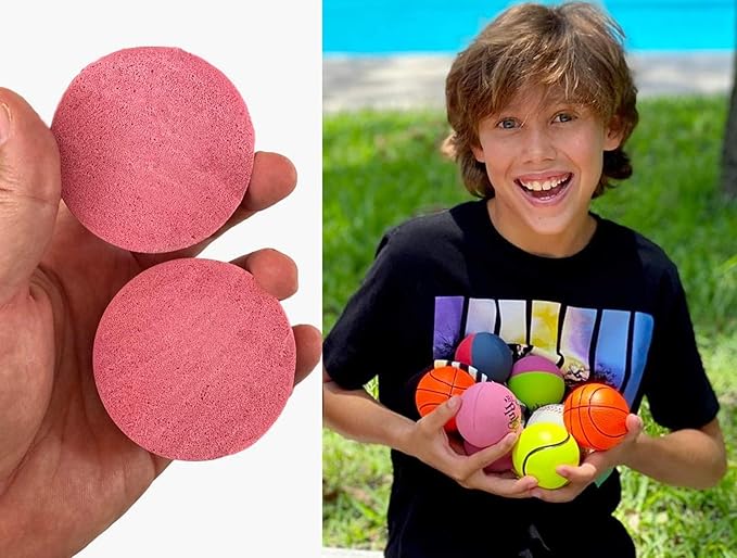 JA-RU Hi-Bounce Pinky Ball (2 Pack). Rubber Bouncy Balls for Kids. Small Pink Stress Relief Toy. Indoor & Outdoor Sport Party Favors. Bouncing Throwing Play Therapy.976-2