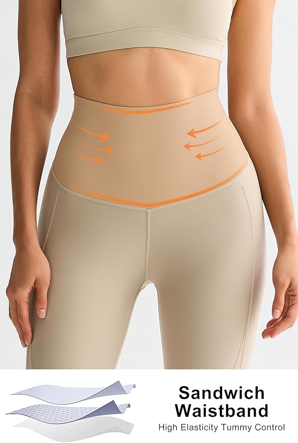 Orolay High Waisted Leggings for Women Tummy Control 7/8 Leggings for Women Compression Workout Yoga Pants