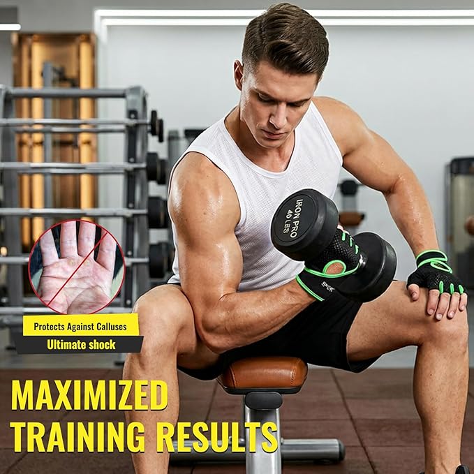 Workout Gloves Women, Exercise Gloves with Wrist Wrap Support, Gym Gloves for Weight Lifting with Full Palm Protection, Extra Grip for Fitness, Pull Ups