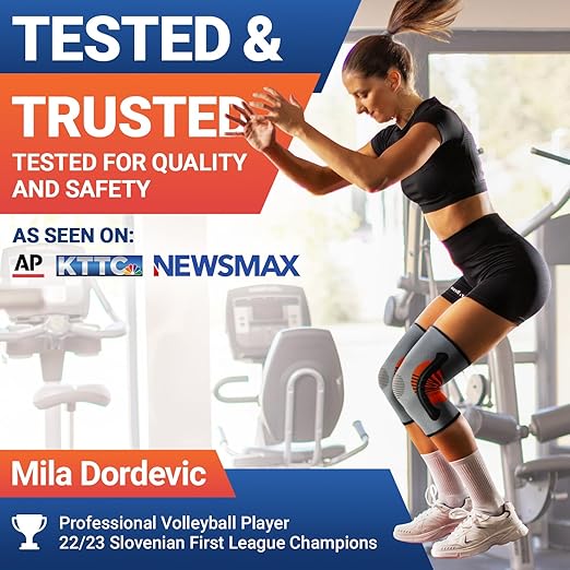 DR. BRACE ELITE Knee Brace with Size Stabilizer (2 Pack) Knee Brace for Women & Men, Workout, Sports, Daily Knee Compression Sleeve for Maximum Knee Pain Support & Fast Recovery (Venus, XXX-Large)