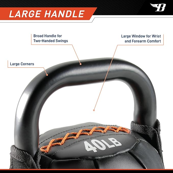 Bionic Body by Kim Lyons Soft Kettlebell with Handle | Soft Weight for Strength Training, Conditioning, Core & Full Body Workouts | Ergonomic Grip | Home Gym, Cross Training, HIIT & Functional Fitness Equipment