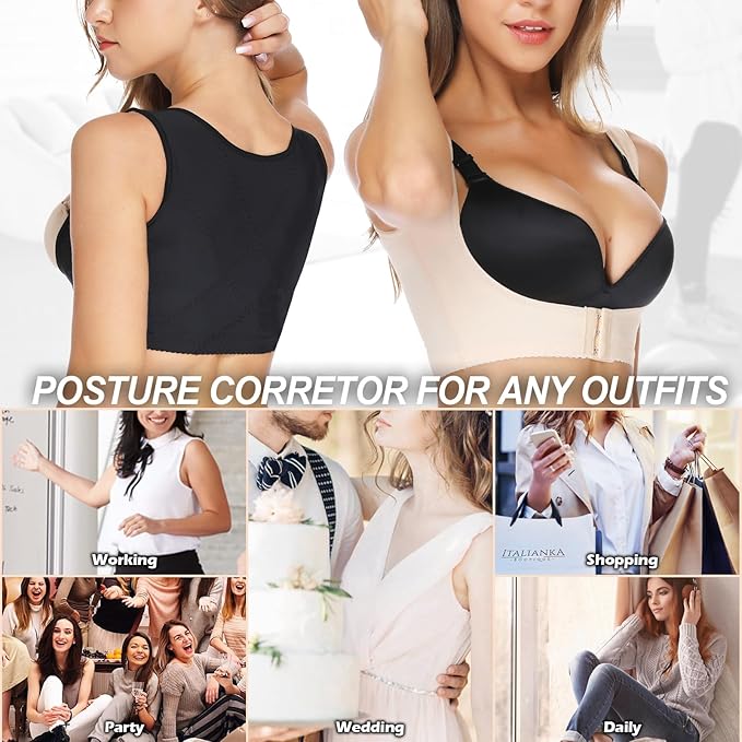 MISS MOLY Chest Brace Push up for Woemn Posture Corrector Shapewear Sleeveless Tops Back Shaper Vest