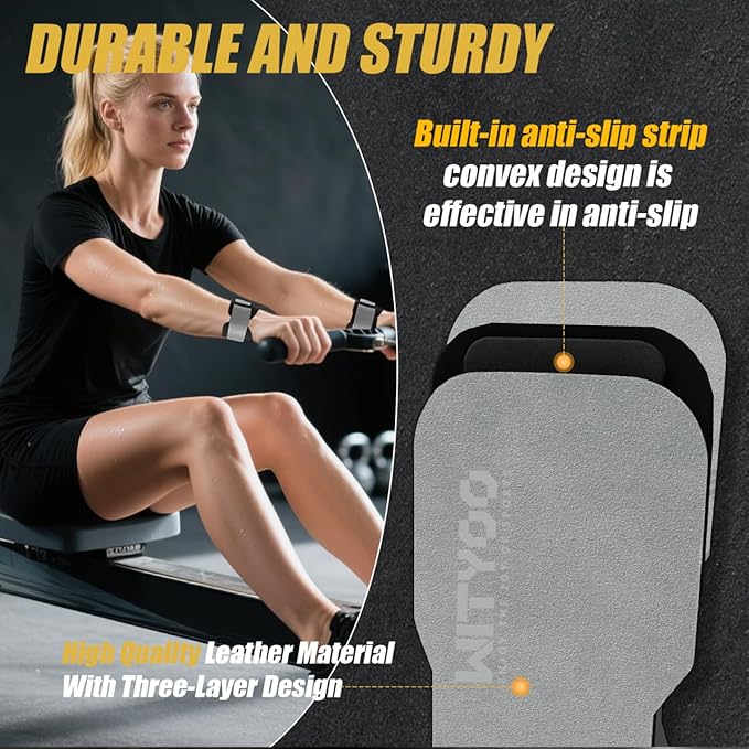 Weight Lifting Wrist Strap, Weightlifting Grip Strap for Gym Deadlifts, Powerlifting, Heavy Shrug, Pull Ups, Three Layer Leather Adjustable Training Accessory Gifts for Men Women Dad Him