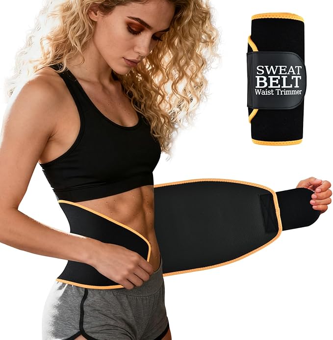 kissleaf Sweat Waist Trainer for Women and Men, ComfUSXY-YD21-Mortable Waist Cincher Sweat Belt